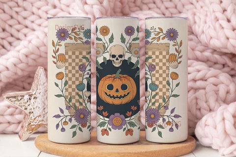 Vintage Halloween Pumpkin 20oz Tumbler Sublimation DesignSVG 