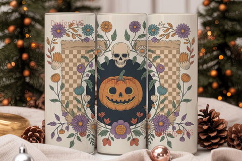 Vintage Halloween Pumpkin 20oz Tumbler Sublimation DesignSVG 