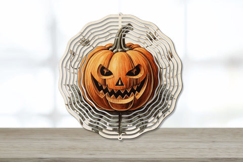Vintage Halloween Pumpkin Wind Spinner Sublimation Regulrcrative 