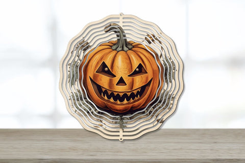 Vintage Halloween Pumpkin Wind Spinner Sublimation Regulrcrative 