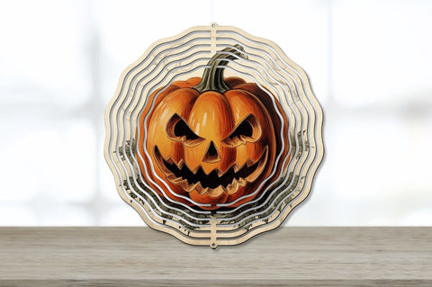 Vintage Halloween Pumpkin Wind Spinner Sublimation Regulrcrative 