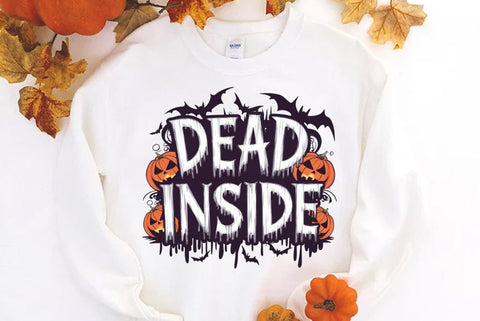 Vintage Halloween Quote Sublimation, Dead Inside Halloween T-shirt SVG FiveStarCrafting 