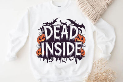 Vintage Halloween Quote Sublimation, Dead Inside Halloween T-shirt SVG FiveStarCrafting 