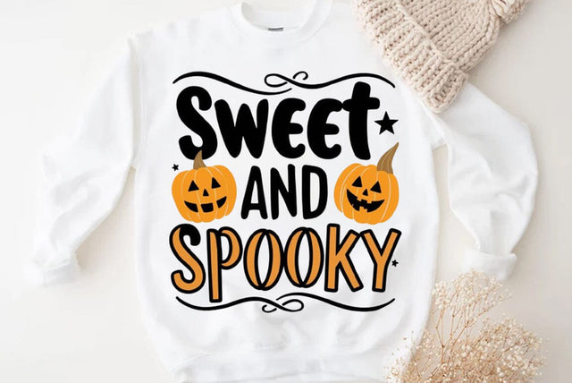 Vintage Halloween Quote Sublimation, Halloween Sweet and spooky T-shirt SVG FiveStarCrafting 