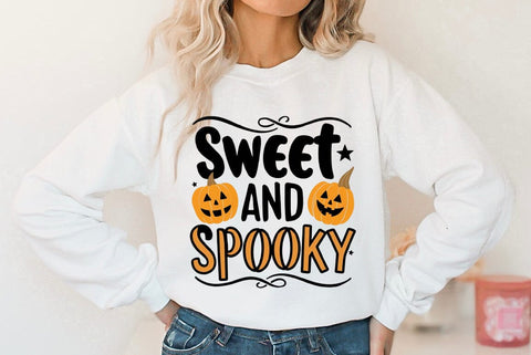 Vintage Halloween Quote Sublimation, Halloween Sweet and spooky T-shirt SVG FiveStarCrafting 