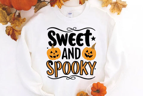Vintage Halloween Quote Sublimation, Halloween Sweet and spooky T-shirt SVG FiveStarCrafting 