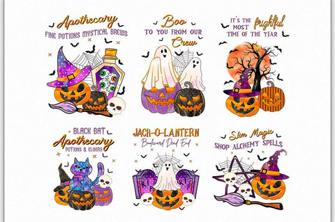 Vintage Halloween Sign Bundle Sublimation Shetara Begum 