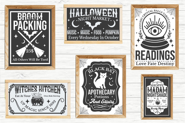Vintage Halloween Sign Making SVG Bundle SVG Rupkotha 