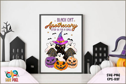 Vintage Halloween Sign PNG Bundle Sublimation Shetara Begum 