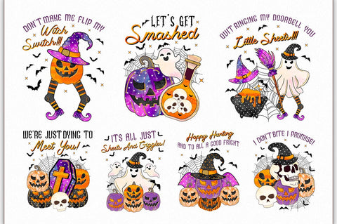 Vintage Halloween Sign PNG Bundle Sublimation Shetara Begum 