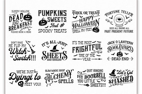 Vintage Halloween Sign SVG Bundle SVG Shetara Begum 
