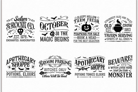 Vintage Halloween Sign SVG Bundle SVG Shetara Begum 