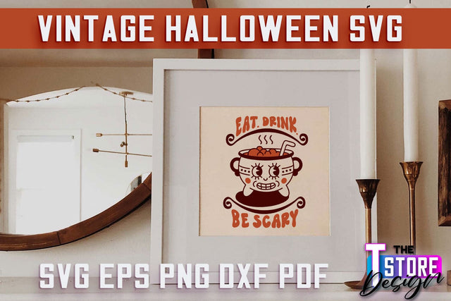 Vintage Halloween | Spooky Season | Halloween Sign | SVG File SVG The T Store Design 