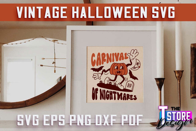 Vintage Halloween | Spooky Season | Halloween Sign | SVG File SVG The T Store Design 