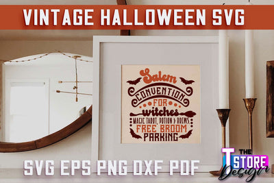 Vintage Halloween | Spooky Season | Halloween Sign | SVG File SVG The T Store Design 