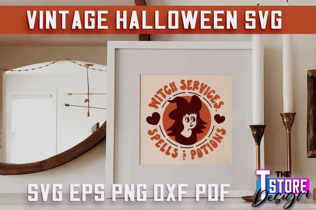 Vintage Halloween | Spooky Season | Halloween Sign | SVG File SVG The T Store Design 