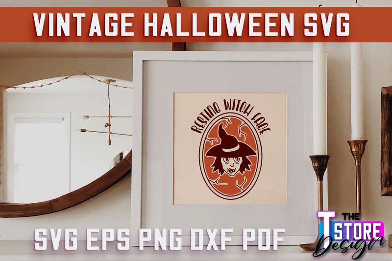 Vintage Halloween | Spooky Season | Halloween Sign | SVG File SVG The T Store Design 