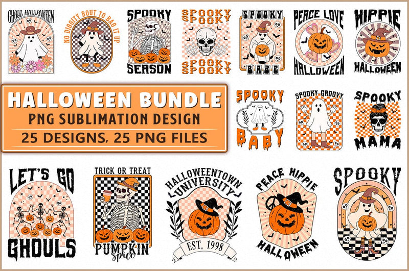 Vintage Halloween Sublimation Bundle Sublimation Shetara Begum 