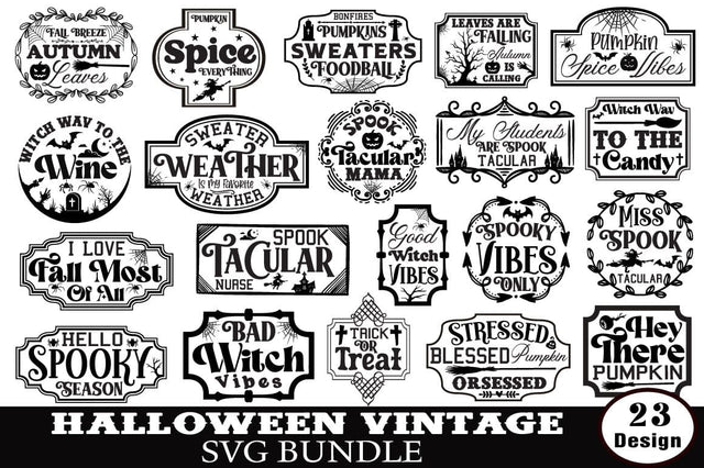 Vintage Halloween Svg Bundle SVG Angelina750 