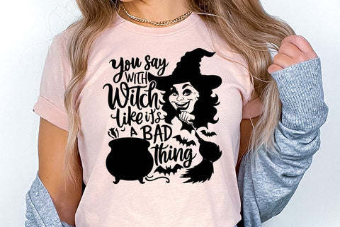 Vintage Halloween Witch SVG PNG, Halloween Quote Design SVG FiveStarCrafting 