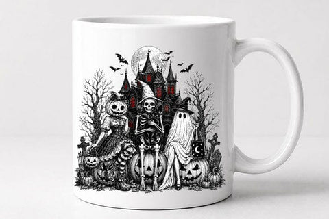 Vintage Haunted House Halloween PNG Digital Download SVG BillahCrafts 