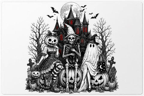 Vintage Haunted House Halloween PNG Digital Download SVG BillahCrafts 