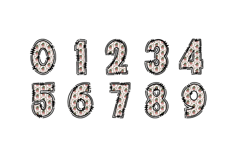 Vintage Holly Christmas Alphabet PNG, Retro Holiday Doodle Sublimation BijouBay 