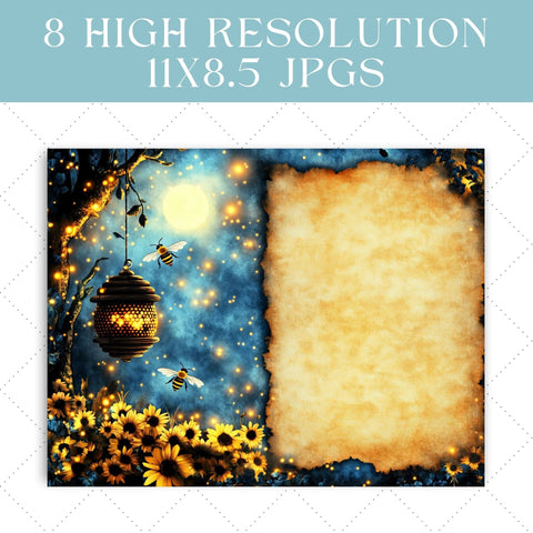 Vintage Honey Bee Junk Journal Paper | Printable Junk Journal Pages SVG Paige Cole Studio 
