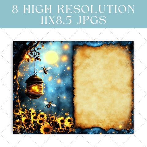 Vintage Honey Bee Junk Journal Paper | Printable Junk Journal Pages SVG Paige Cole Studio 