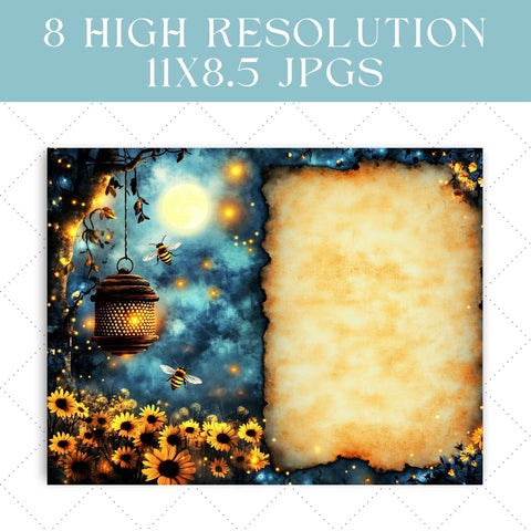 Vintage Honey Bee Junk Journal Paper | Printable Junk Journal Pages SVG Paige Cole Studio 