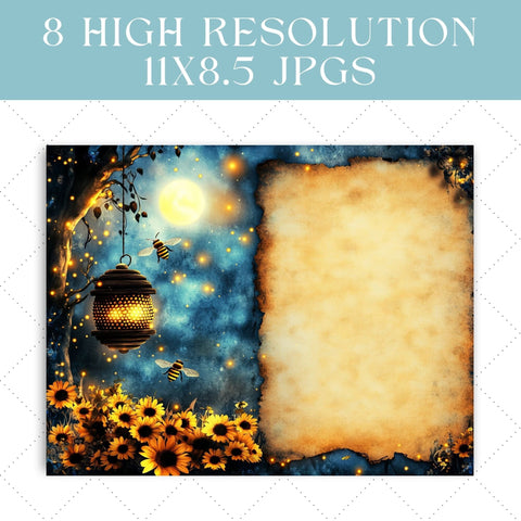 Vintage Honey Bee Junk Journal Paper | Printable Junk Journal Pages SVG Paige Cole Studio 