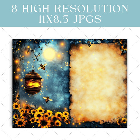 Vintage Honey Bee Junk Journal Paper | Printable Junk Journal Pages SVG Paige Cole Studio 