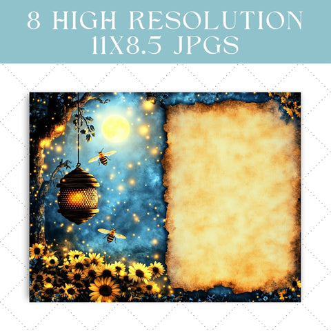 Vintage Honey Bee Junk Journal Paper | Printable Junk Journal Pages SVG Paige Cole Studio 