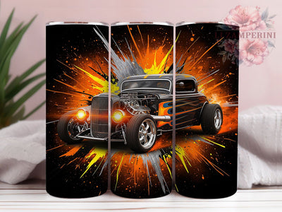Vintage Hot Rod Racer Tumbler, Racing Fan Present, Hot Rod Lover Cup, Vintage Auto Design, Car Enthusiast Gift, Speed Racer Tumbler, Muscle Car Cup Sublimation Li Zamperini 