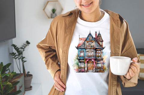Vintage Houses Sublimation Bundle Sublimation Designangry 