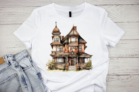 Vintage Houses Sublimation Bundle Sublimation Designangry 