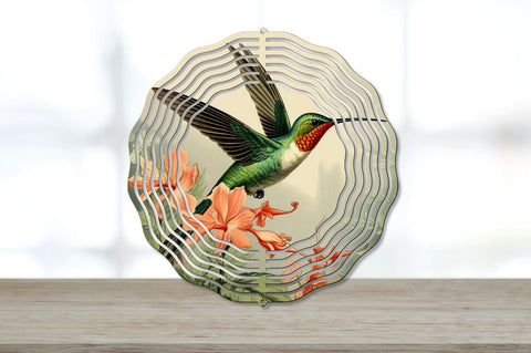 Vintage Hummingbird Bird Wind Spinner Bundle Sublimation Regulrcrative 
