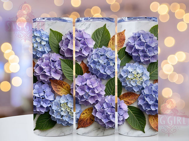 Vintage Hydrangea Floral 20oz Tumbler, Hydrangea Design, Vintage Floral, Botanical Pattern, Sublimation Wrap, 20oz Tumbler, Elegant Aesthetic, Garden Theme Sublimation SvggirlplusArt 