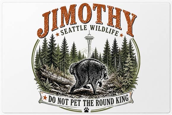 Vintage Jimothy Raccoon PNG Wildlife Sublimation Design SVG BillahCrafts 