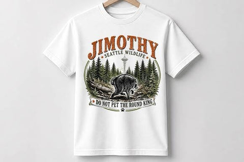Vintage Jimothy Raccoon PNG Wildlife Sublimation Design SVG BillahCrafts 