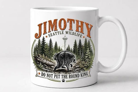Vintage Jimothy Raccoon PNG Wildlife Sublimation Design SVG BillahCrafts 