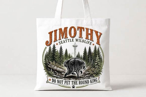 Vintage Jimothy Raccoon PNG Wildlife Sublimation Design SVG BillahCrafts 
