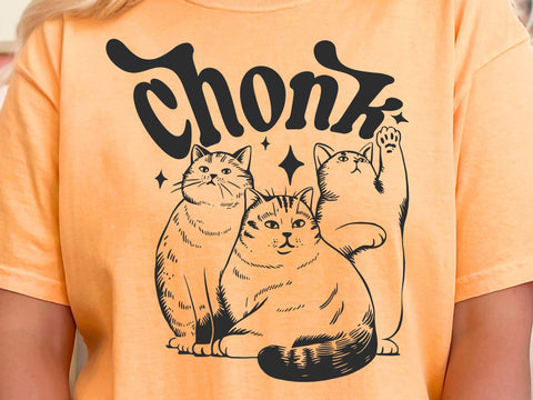 Vintage Kawaii Chonk Cat Shirt, Funny Fat Cat Meme Svg, Aesthetic Kitty svg, Cute Animal svg, Cat Mom Dad Gift SVG DesignDestine 