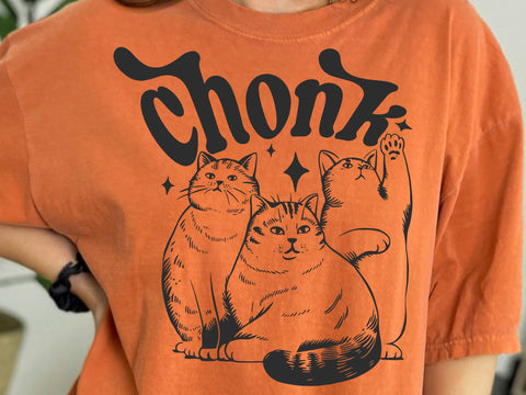 Vintage Kawaii Chonk Cat Shirt, Funny Fat Cat Meme Svg, Aesthetic Kitty svg, Cute Animal svg, Cat Mom Dad Gift SVG DesignDestine 