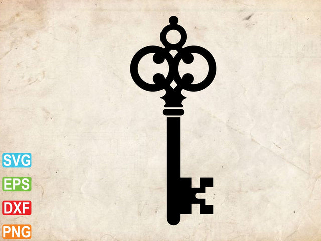 Vintage Key SVG, Vintage Key Clipart, Vintage Key Symbol SVG Creativeart88 