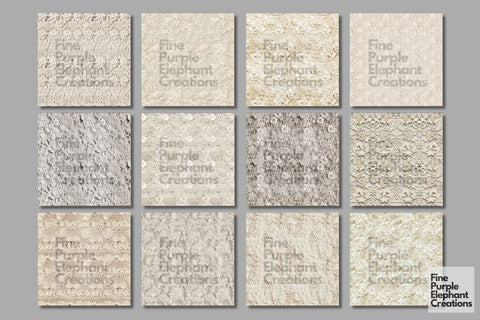 Vintage Lace Digital Paper | Shabby Chic Wedding Digital Pattern Fine Purple Elephant Creations 