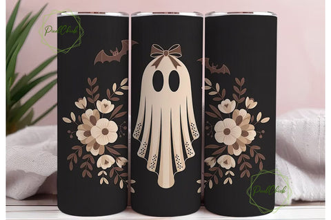 Vintage Lace Ghost 20oz Tumbler Wrap Sublimation PixelChick 