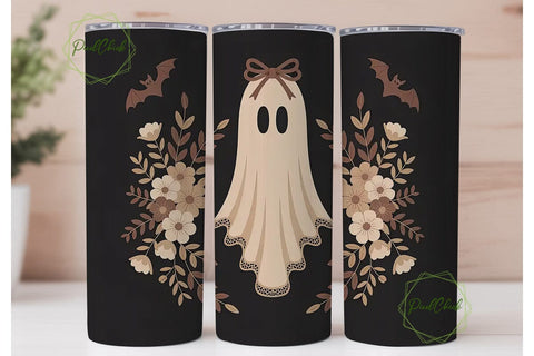 Vintage Lace Ghost 20oz Tumbler Wrap Sublimation PixelChick 