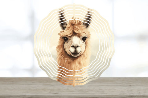 Vintage Lama Wind Spinner Sublimation Regulrcrative 