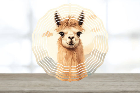 Vintage Lama Wind Spinner Sublimation Regulrcrative 